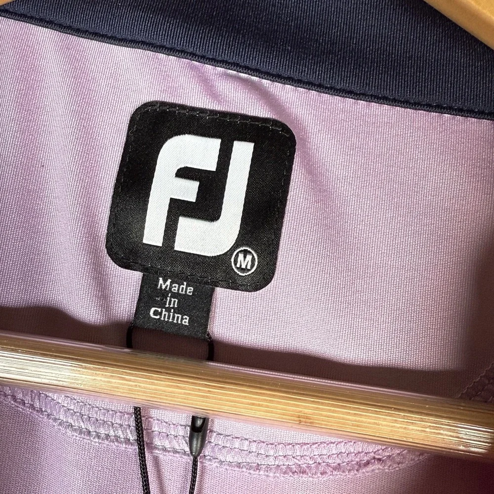 NWT FootJoy Men's M Gathered Waist Vest Half Zip‎ Jersey Performance Lavender
